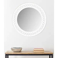 Safavieh 24" X 24" Braided Chain Wall Mount Round Wall Mirror