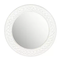 Safavieh 24" X 24" Braided Chain Wall Mount Round Wall Mirror