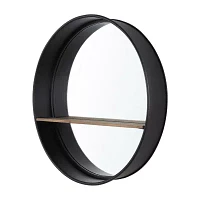 Safavieh 24" X 24" Black Bonni Wall Mount Round Wall Mirror