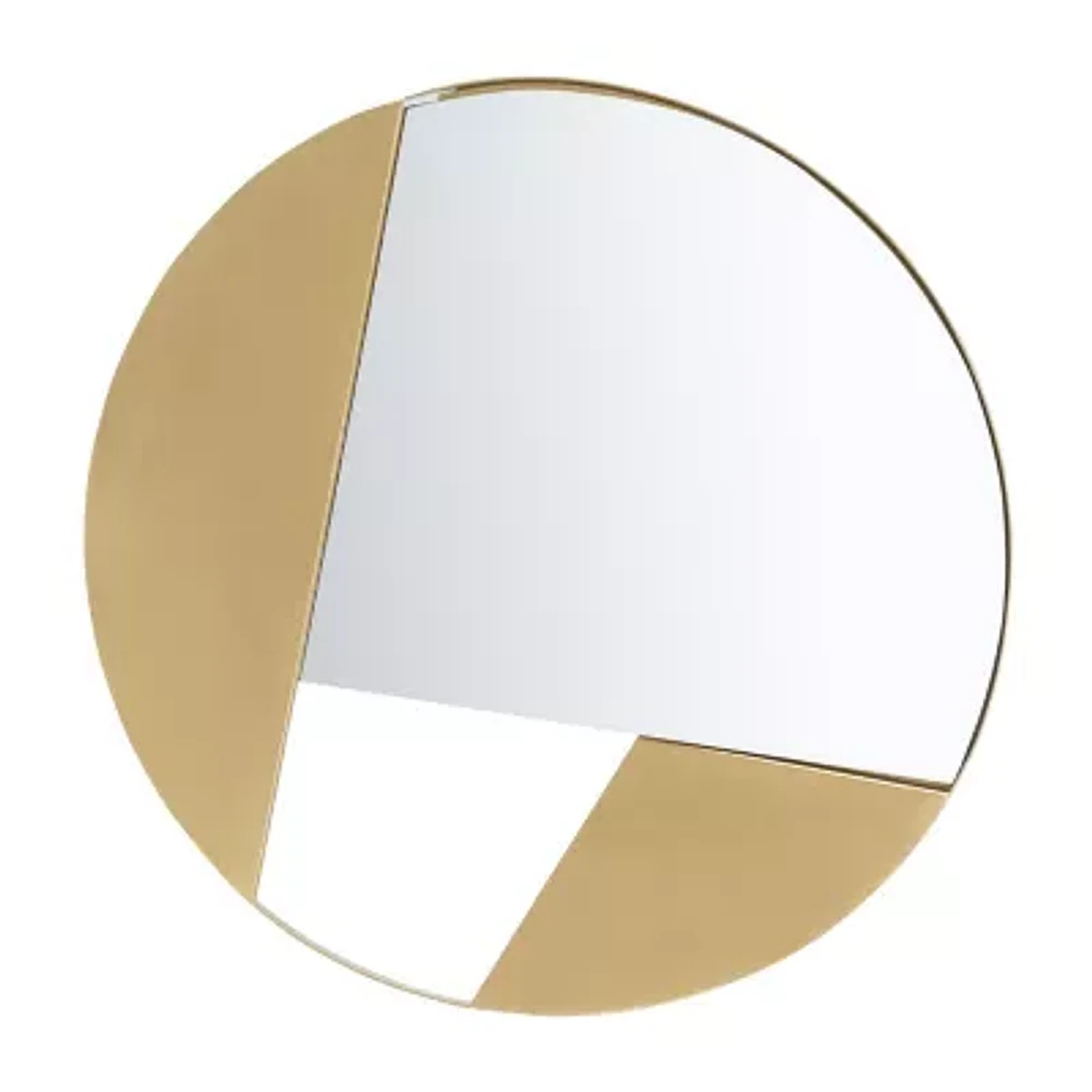 Safavieh 20" X 20" Gold Bryley Wall Mount Round Wall Mirror