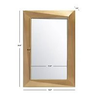 Safavieh 16" X 24" Gold Ellarose Wall Mount Rectangular Wall Mirror