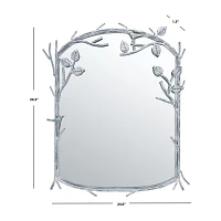 Safavieh 24" X 30.25" Silver Fayth Wall Mount Wall Mirror