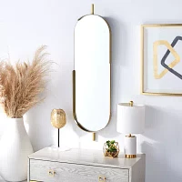 Safavieh 12" X 43" Gold Nicoli Wall Mount Wall Mirror