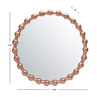 Safavieh 25" X 25" Gold Round Pallas Wall Mount Round Wall Mirror