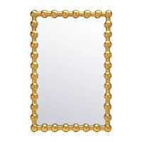 Safavieh 25" X 37.5" Gold Rectangle Rynne Wall Mount Rectangular Wall Mirror