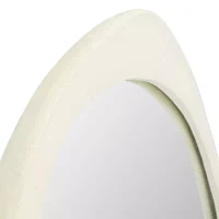 Safavieh 29" X 30" White Round Rafla Wall Mount Round Wall Mirror