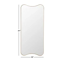 Safavieh 14" X 31" Gold Hyla Wall Mount Wall Mirror