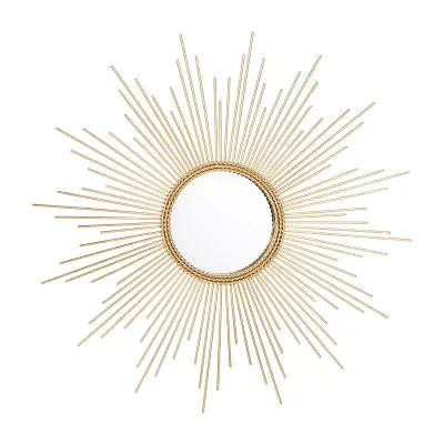 Safavieh 26" X 26" Gold Sunburst Nahia Wall Mount Sunburst Wall Mirror