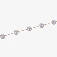 Womens Cultured Freshwater Pearl 14K Gold Strand Necklace