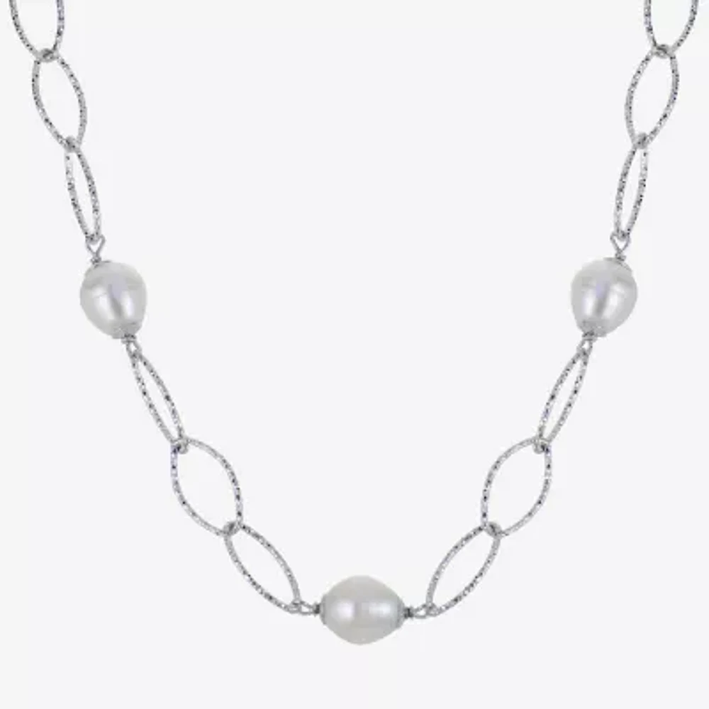 8.5-9Mm Cultured Freshwater Pearl Sterling Silver Necklace