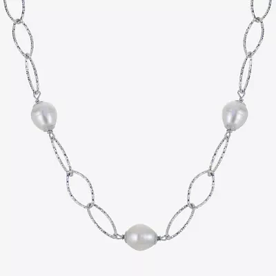 8.5-9Mm Cultured Freshwater Pearl Sterling Silver Necklace