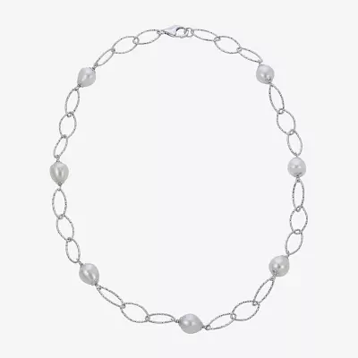 8.5-9Mm Cultured Freshwater Pearl Sterling Silver Necklace