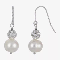 White Cultured Freshwater Pearl Sterling Silver 3 Pair Earring Set