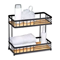 Popular Bath Woodhaven 2tier Shelf Caddy Bathroom Organizer