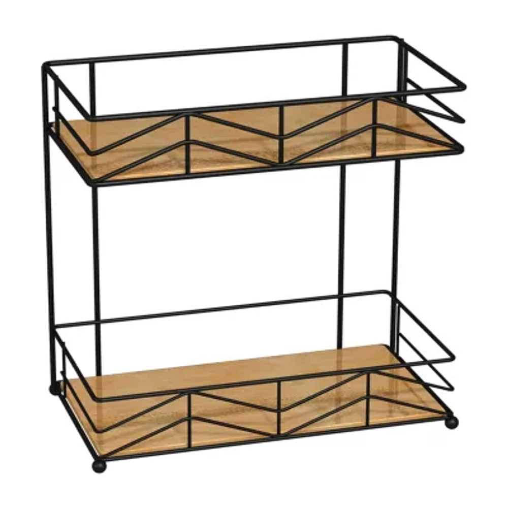 Popular Bath Woodmont 2tier Shelf Twr Caddy Bathroom Organizer