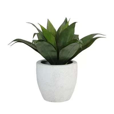 13'' Potted Artificial Green Agave Plant