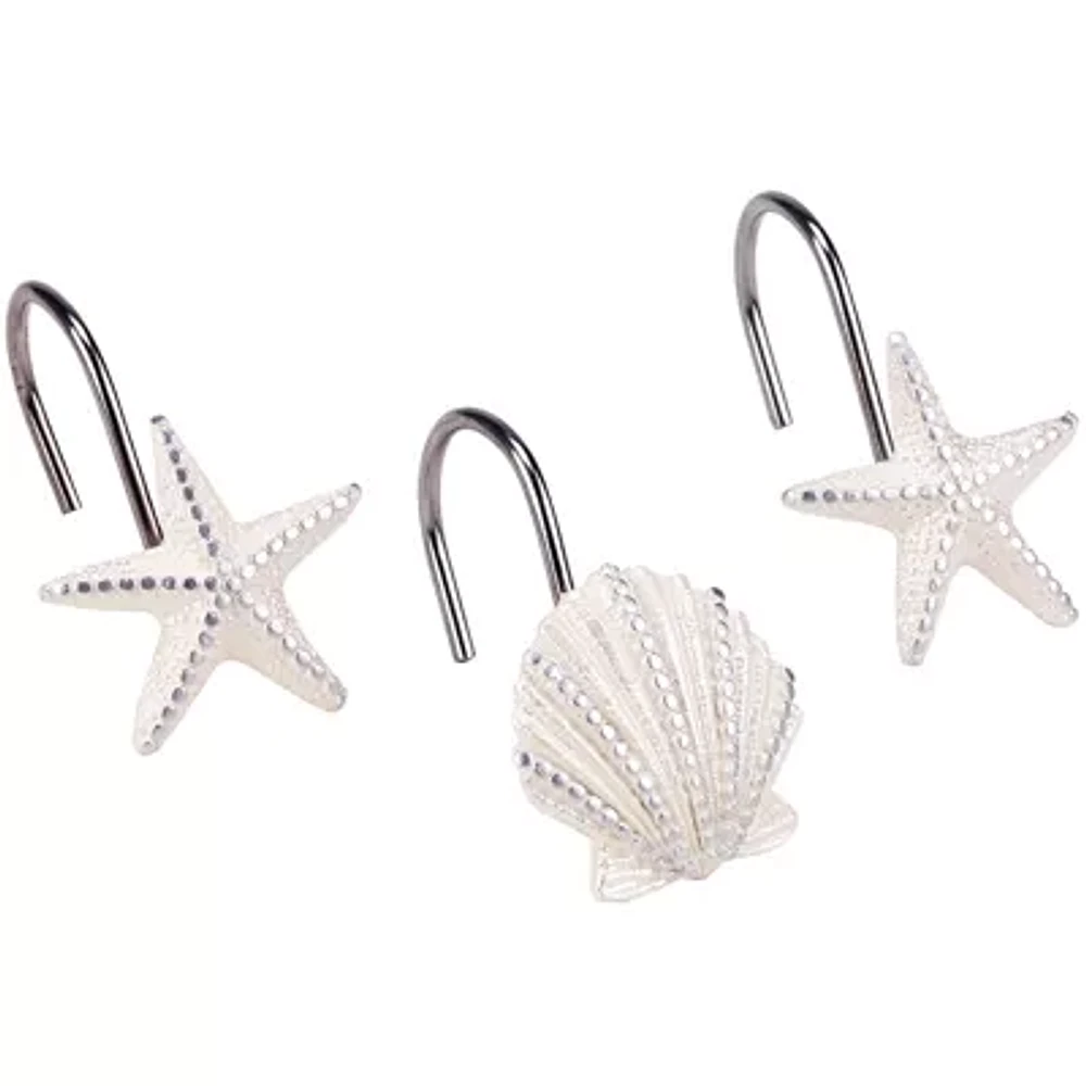 Avanti Sequin Shell Shower Curtain Hooks