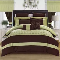 Chic Home Lorde 24-pc. Midweight Embroidered Comforter Set