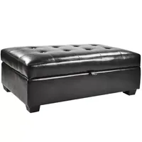 Corliving Antonio Upholstered Storage Ottoman