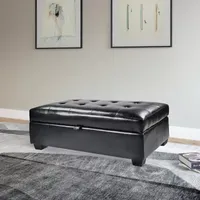 Corliving Antonio Upholstered Storage Ottoman