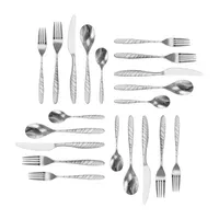 MegaChef. La Vague 20-pc. 18/10 Stainless Steel Flateware Set