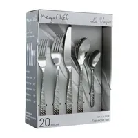 MegaChef. La Vague 20-pc. 18/10 Stainless Steel Flateware Set