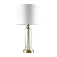 Gold 510 Design Clarity Glass Cylinder Table Lamp Set of 2