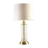 Gold 510 Design Clarity Glass Cylinder Table Lamp Set of 2