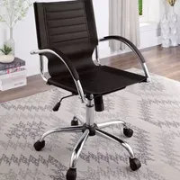 Faux Leather and Chrome Office Chair