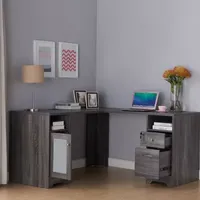 L-Shaped Storage Home Office Desk