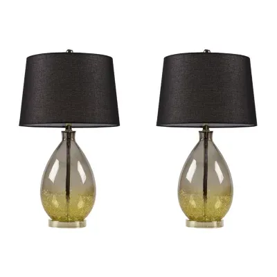 510 Design Cortina Set Of 2-pc Glass Table Lamp