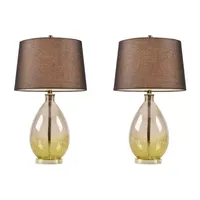 510 Design Cortina Set Of 2-pc Glass Table Lamp