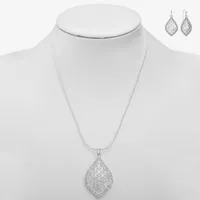 Mixit Silver Tone Pendant Necklace & Drop Earrings 2-pc. Jewelry Set