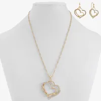 Mixit Gold Tone Pendant Necklace & Drop Earring 2-pc. Heart Jewelry Set