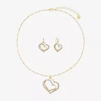 Mixit Gold Tone Pendant Necklace & Drop Earring 2-pc. Heart Jewelry Set