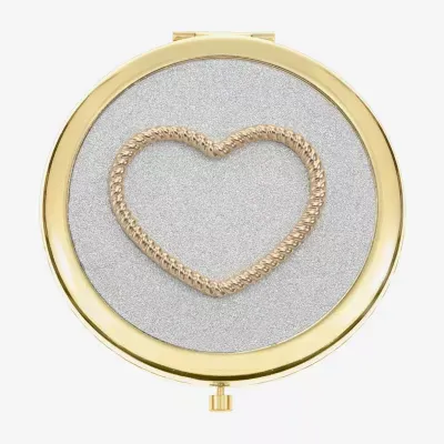 Mixit Gold Tone Heart Compact Mirror