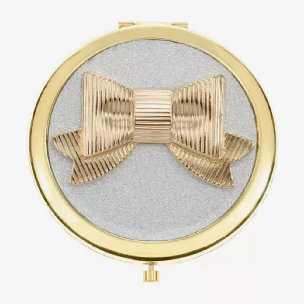 Mixit Gold Tone Bow Compact Mirror