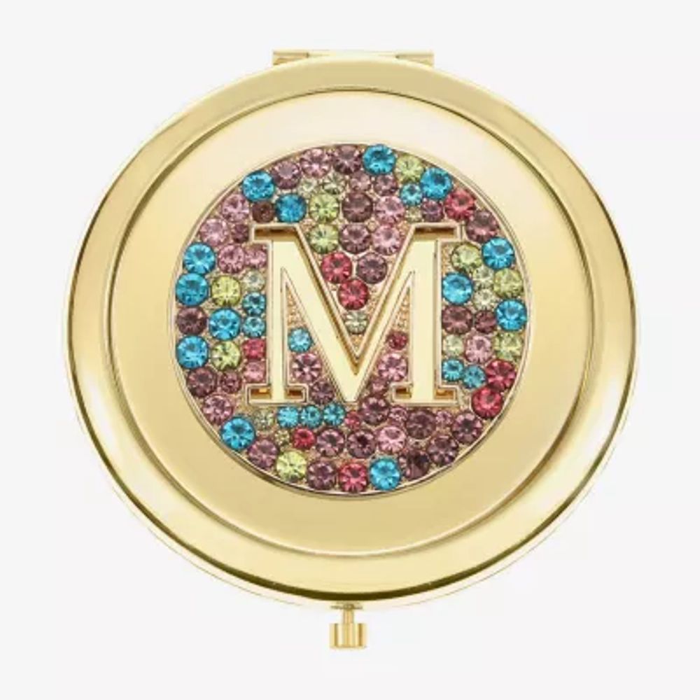 Mixit Gold Tone Gold Tone Mirrored Compact Mirror