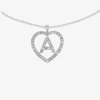 Mixit Silver Tone Initial Pendant Necklace & Stud Earring 2-pc. Heart Jewelry Set