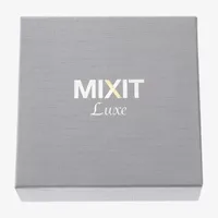 Mixit Silver Tone Initial Pendant Necklace & Stud Earring Womens White Heart 2-pc. Jewelry Set