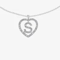 Mixit Silver Tone Initial Pendant Necklace & Stud Earring 2-pc. Heart Jewelry Set