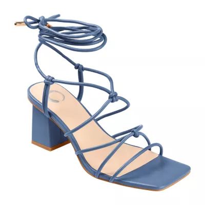 Journee Collection Womens Harpr Open Toe Block Heel Pumps