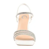 Journee Collection Womens Coraa Square Open Toe Stiletto Heel Pumps