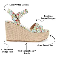 Journee Collection Womens Pearrl Wedge Sandals