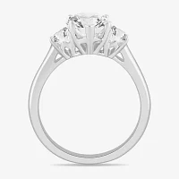 (G-H / Si1-Si2) Womens 3 3/4 CT. T.W. Lab Grown White Diamond 14K Gold Marquise 3-Stone Engagement Ring