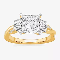 G-H / Si1-Si2) Womens 4 CT. T.W. Lab Grown White Diamond 14K Gold 3-Stone Engagement Ring