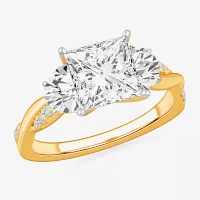 G-H / Si1-Si2) Womens 4 CT. T.W. Lab Grown White Diamond 14K Gold 3-Stone Engagement Ring