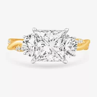 G-H / Si1-Si2) Womens 4 CT. T.W. Lab Grown White Diamond 14K Gold 3-Stone Engagement Ring