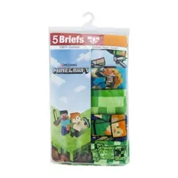 Little Boys 5 Pack Minecraft Briefs