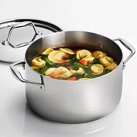 Tramontina Gourmet 6-qt. Tri-Ply Clad 18/10 Stainless Steel Induction-Ready Sauce Pot with Lid